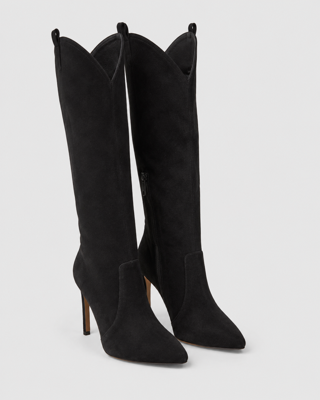 Women's Knee High Pointed Toe Comfort Boots | Stacked Heel