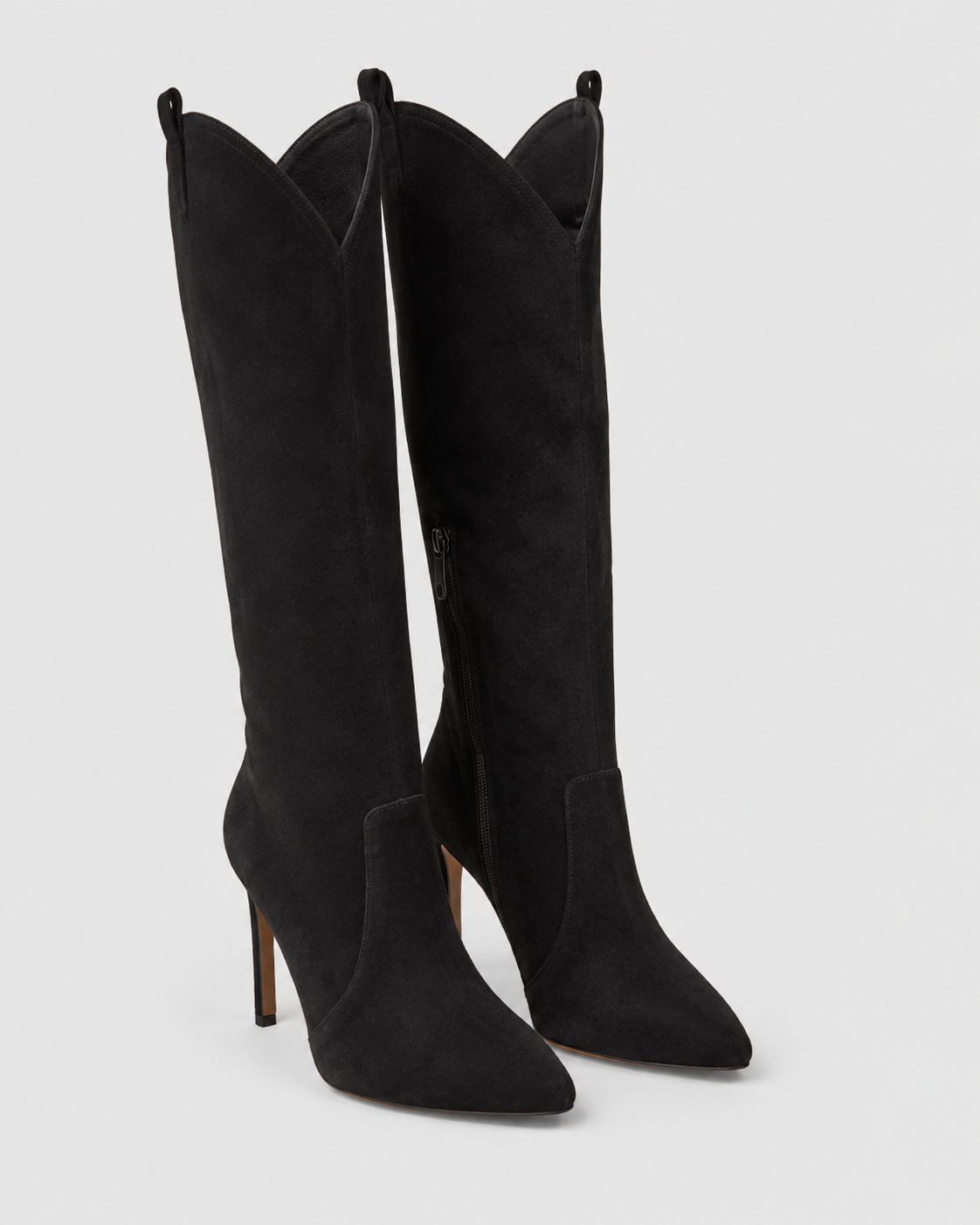 Women's Knee High Pointed Toe Comfort Boots | Stacked Heel