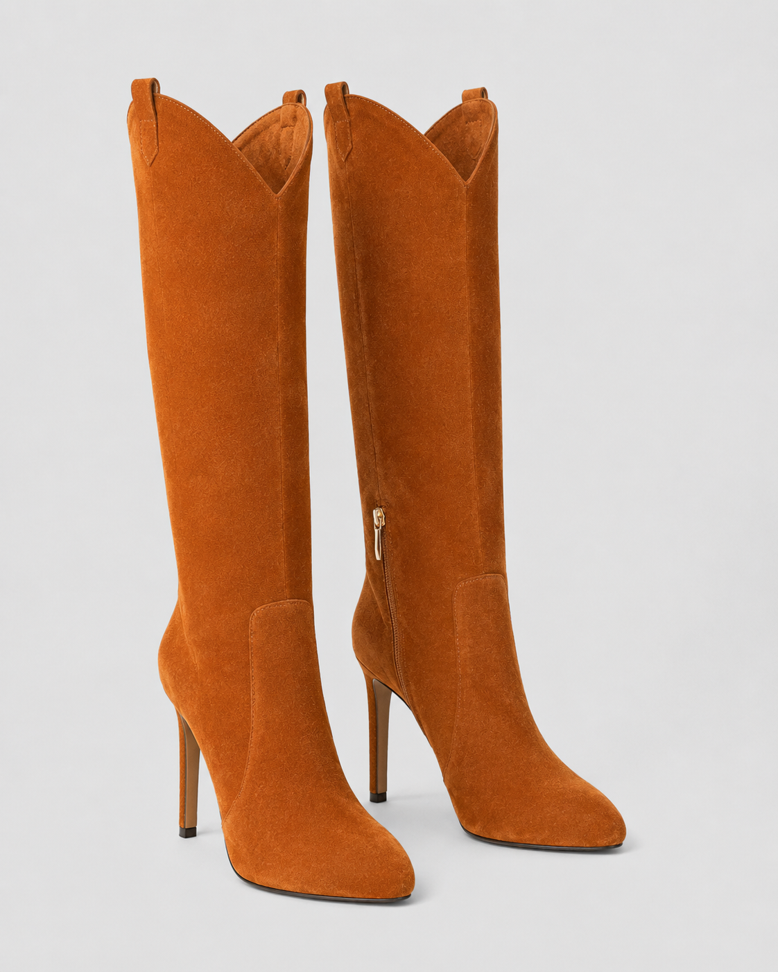 Women's Knee High Pointed Toe Comfort Boots | Stacked Heel