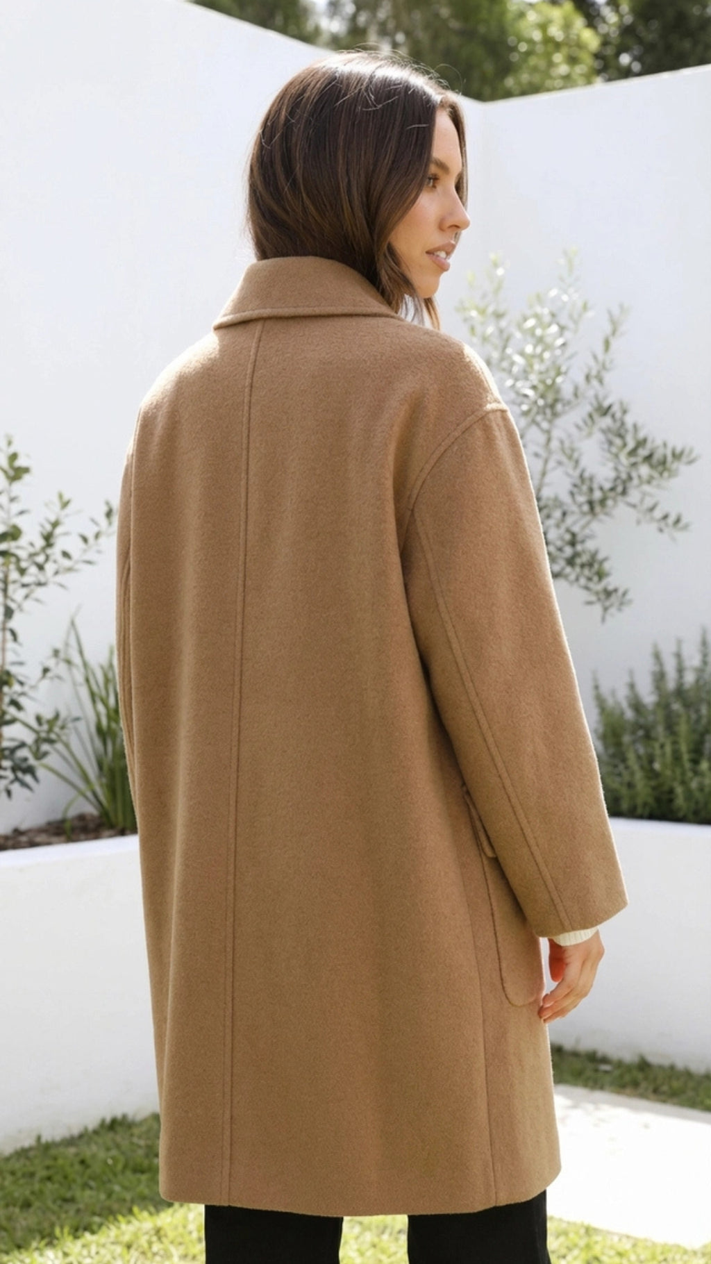 Women's Double-Breasted Long Formal Coat