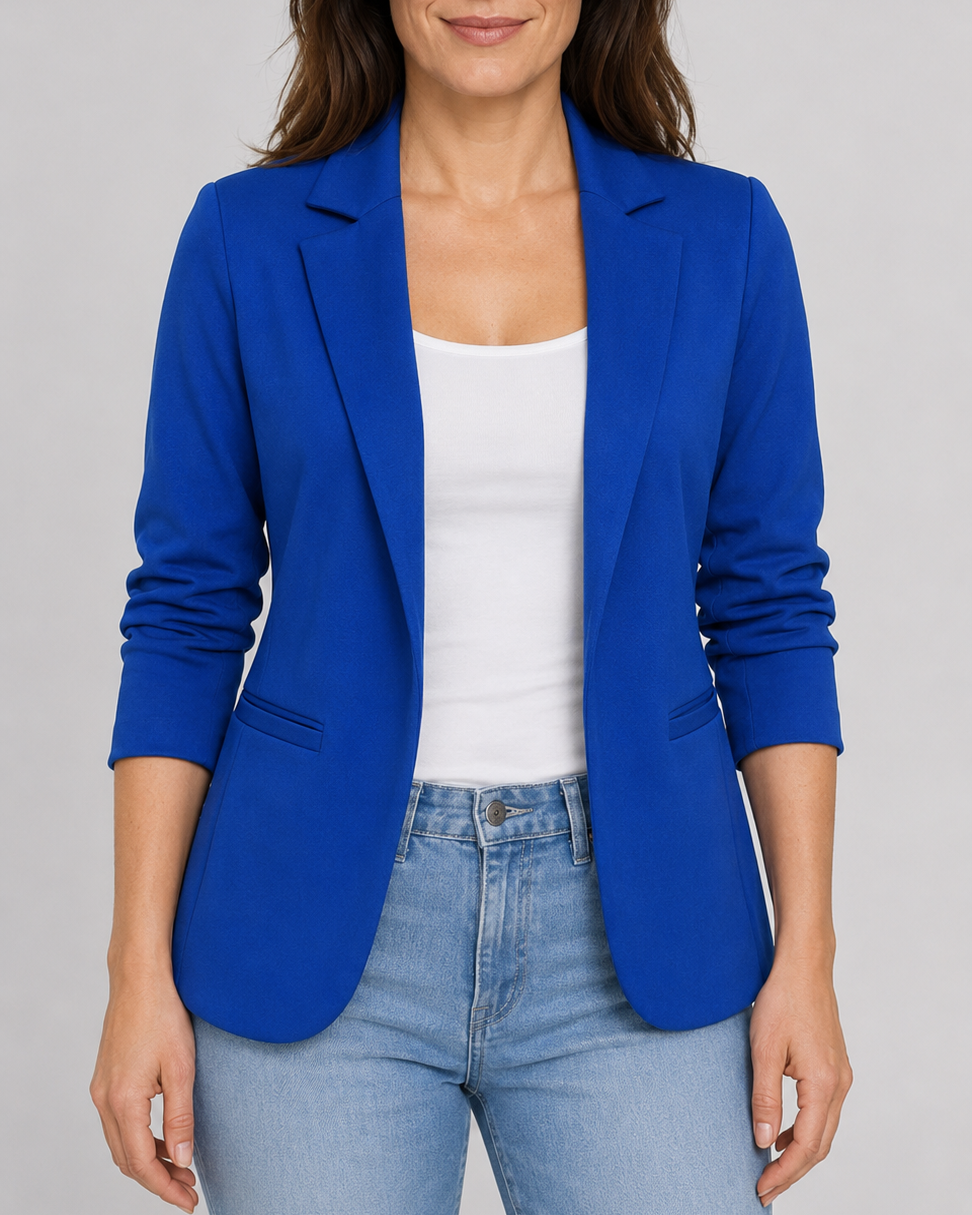 Women's Open Front Blazer | Notch Lapel Long Sleeve Tailored Jacket