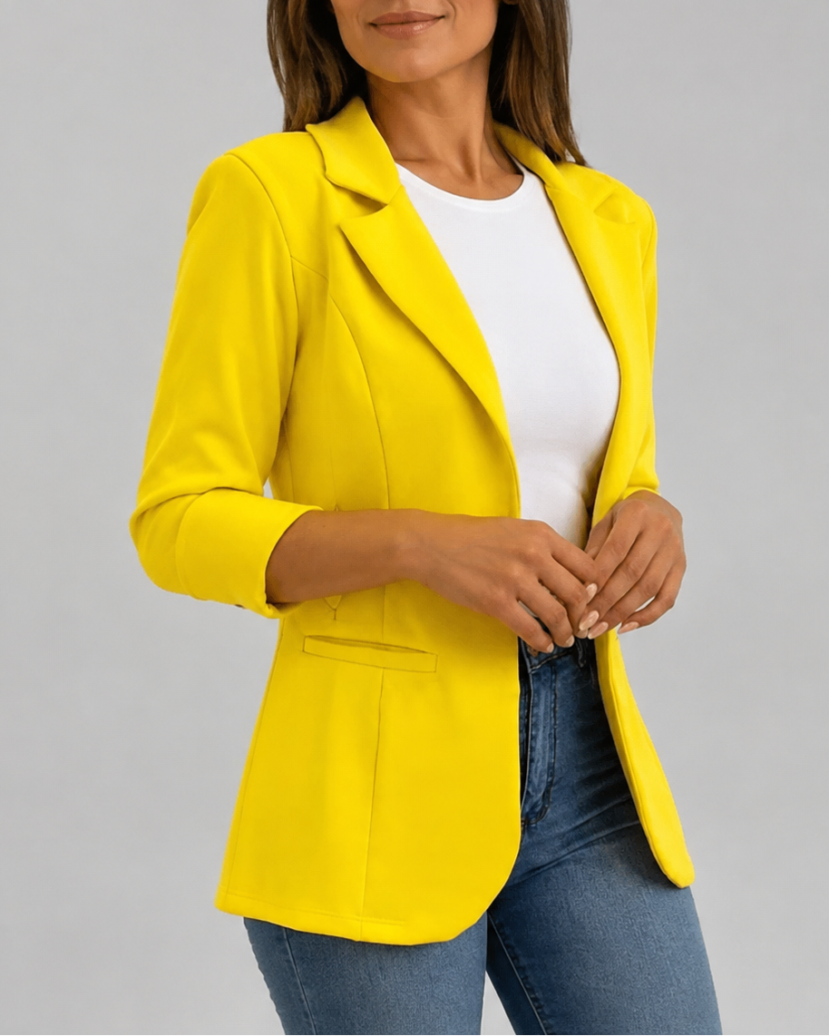 Women's Open Front Blazer | Notch Lapel Long Sleeve Tailored Jacket