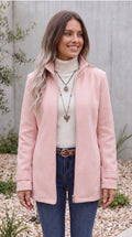 Women's Longline Funnel Neck Zip Up Winter Jacket