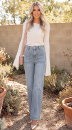 Women’s High Waist Straight Leg Jeans