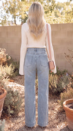 Women’s High Waist Straight Leg Jeans
