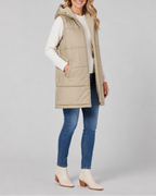 Women's Sherpa Lined Hooded Padded Puffer Gilet