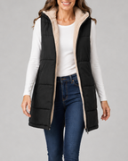 Women's Sherpa Lined Hooded Padded Puffer Gilet
