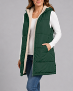 Women's Sherpa Lined Hooded Padded Puffer Gilet