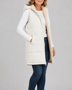 Women's Sherpa Lined Hooded Padded Puffer Gilet