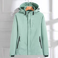 Women's Hooded Waterproof Rain Jacket mint green