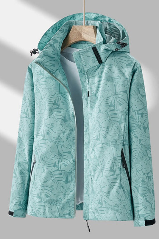 Women's Hooded Windproof Transitional Jacket green