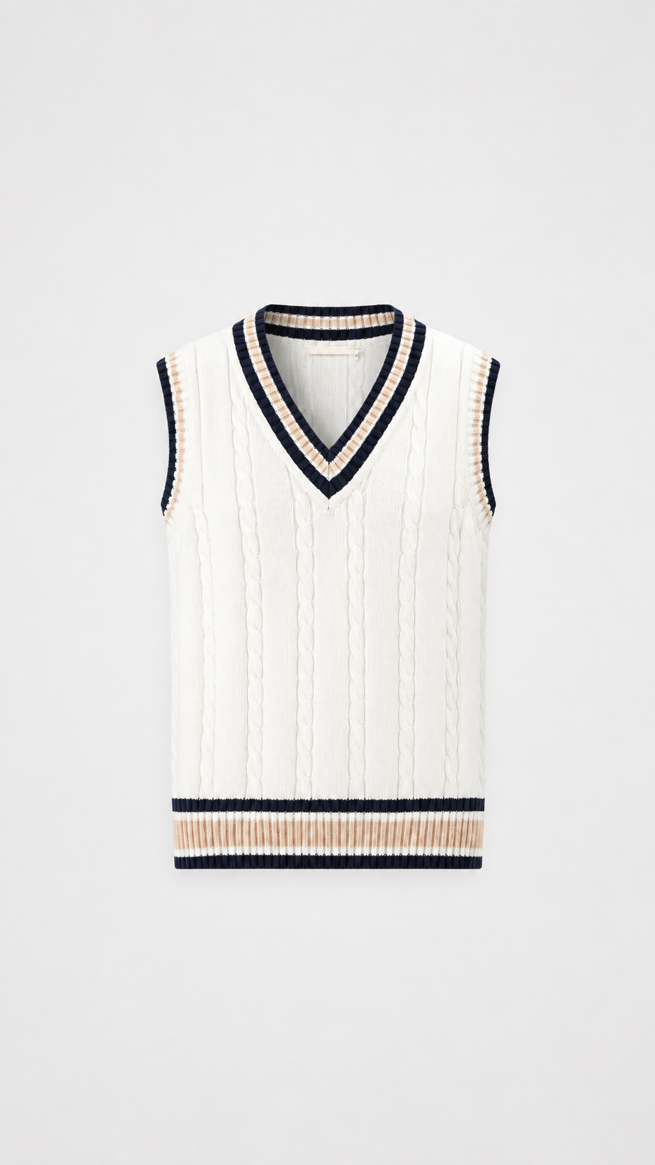 Women's Knit Vest | Cable Knit V-Neck Sleeveless Sweater Vest
