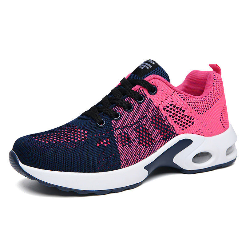 Women's Lightweight Lace-Up Walking Trainers navy