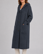 Women's Long Button Up V Neck Knit Cardigan with Pockets
