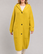 Women's Long Button Up V Neck Knit Cardigan with Pockets