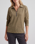 Women's Lightweight Quarter Zip Pullover | Collared Long Sleeve Jumper