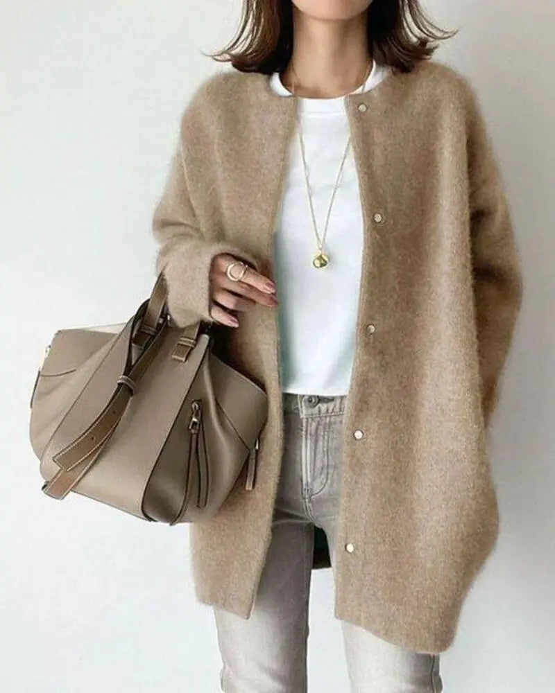 Women's Soft Knit Button Up Longline Cardigan