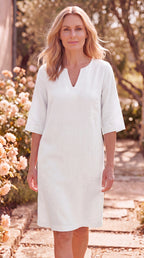 Women's Midi Dress | V Neck Short Sleeve Flowy Summer Beach Dress