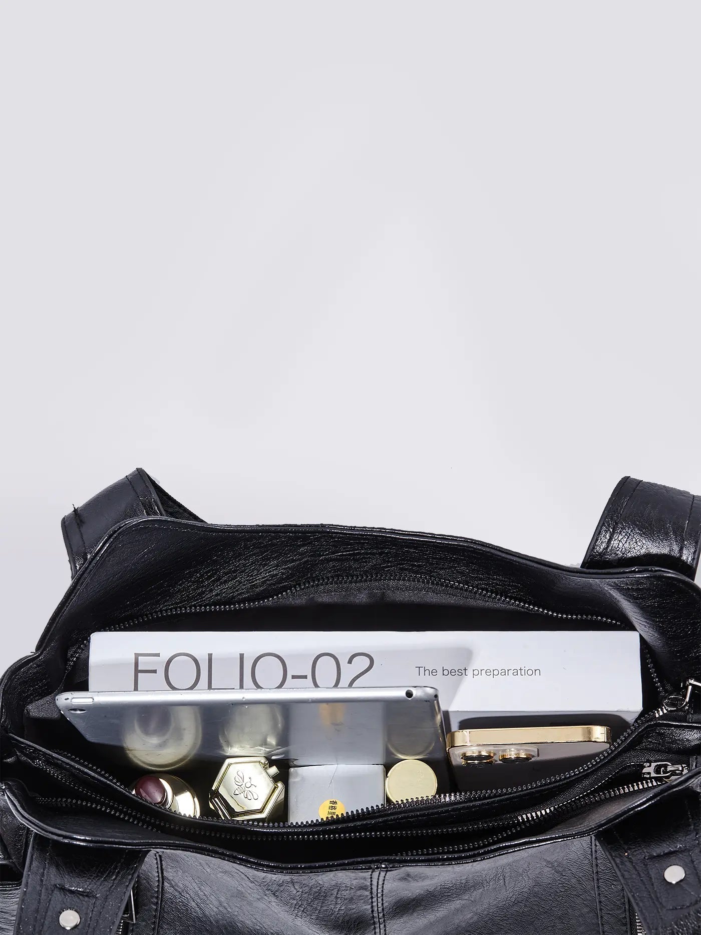 Women's Multi Pocket Faux Leather Shoulder Bag black 2