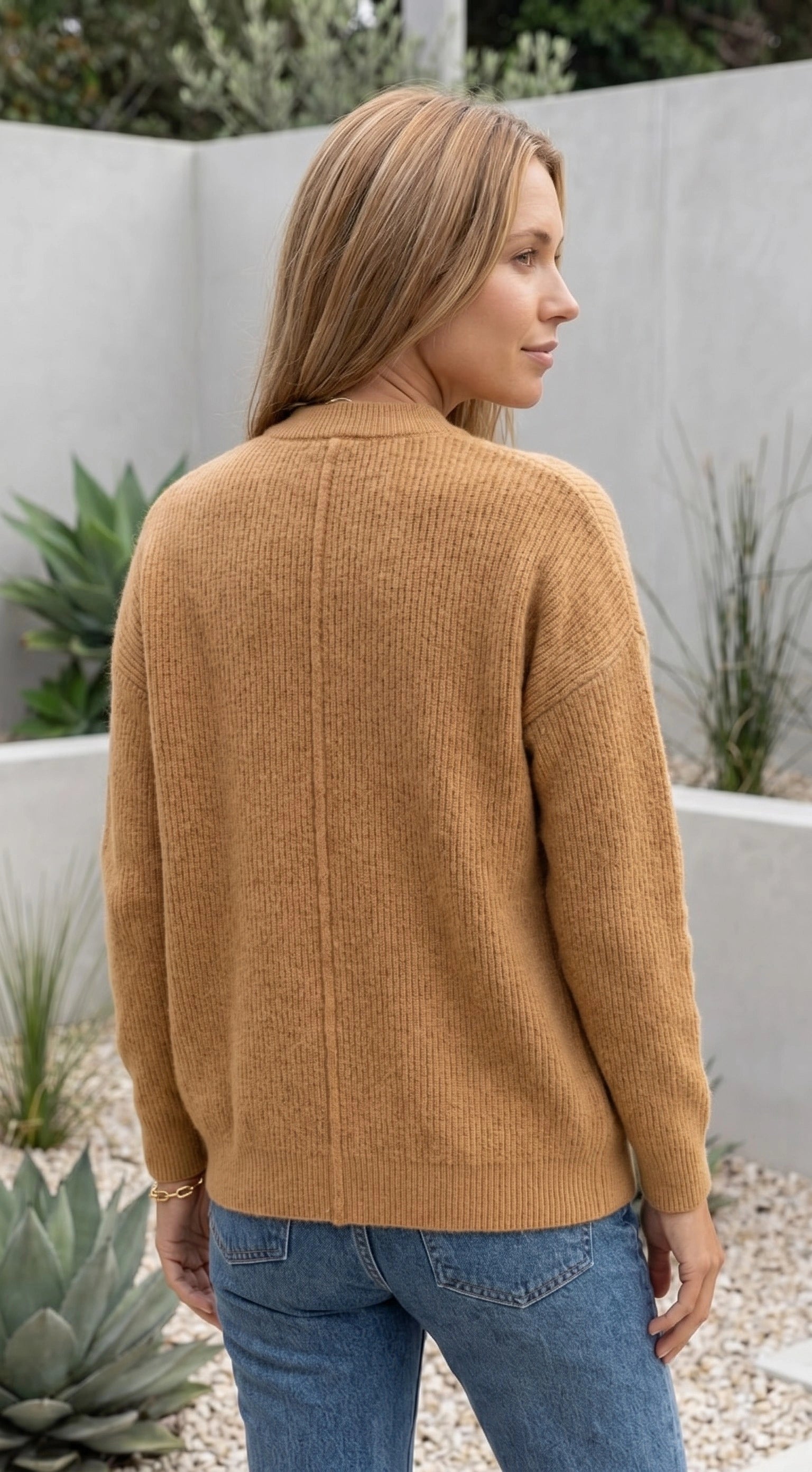 Women’s Ribbed Zip Up Knit Cardigan With Pockets