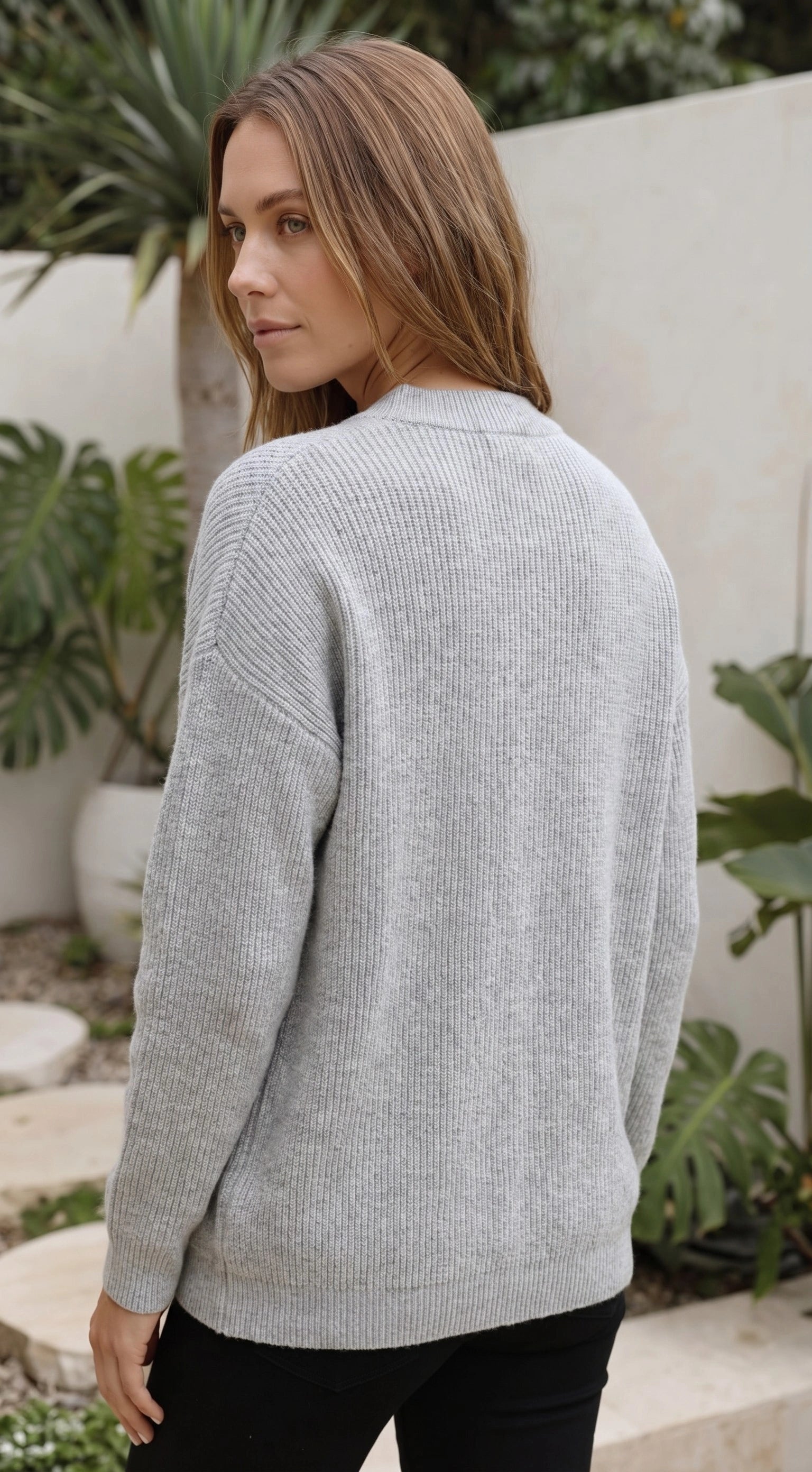 Women’s Ribbed Zip Up Knit Cardigan With Pockets