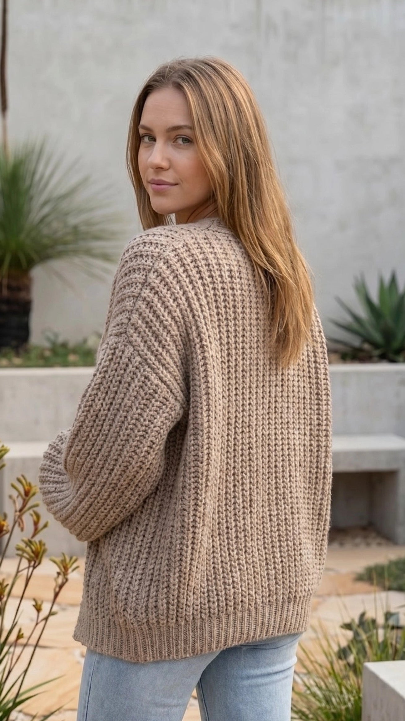 Women’s Ribbed Open Front Knit Cardigan