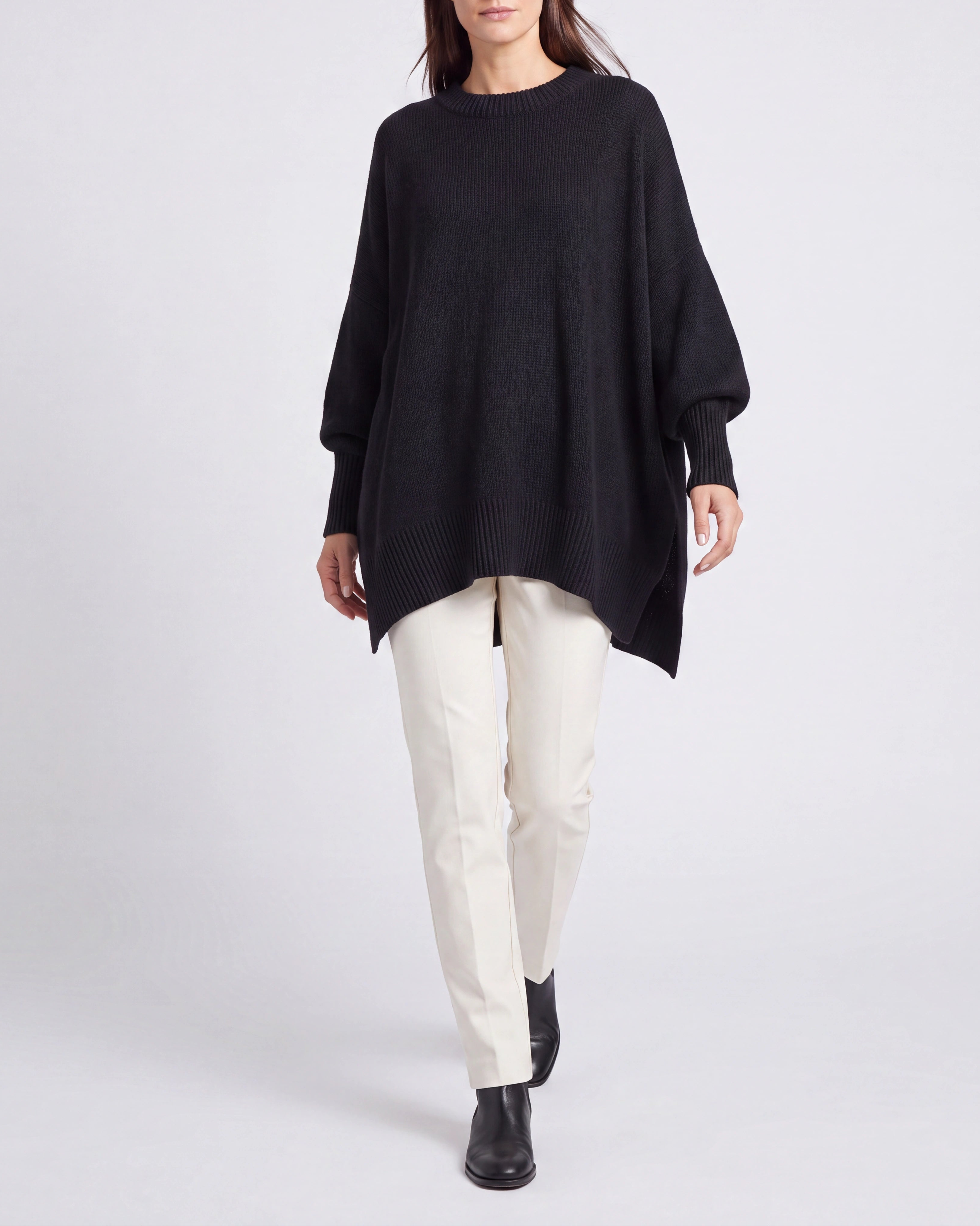 Women's Oversized Knit Sweater | Relaxed Fit Long Sleeve Jumper