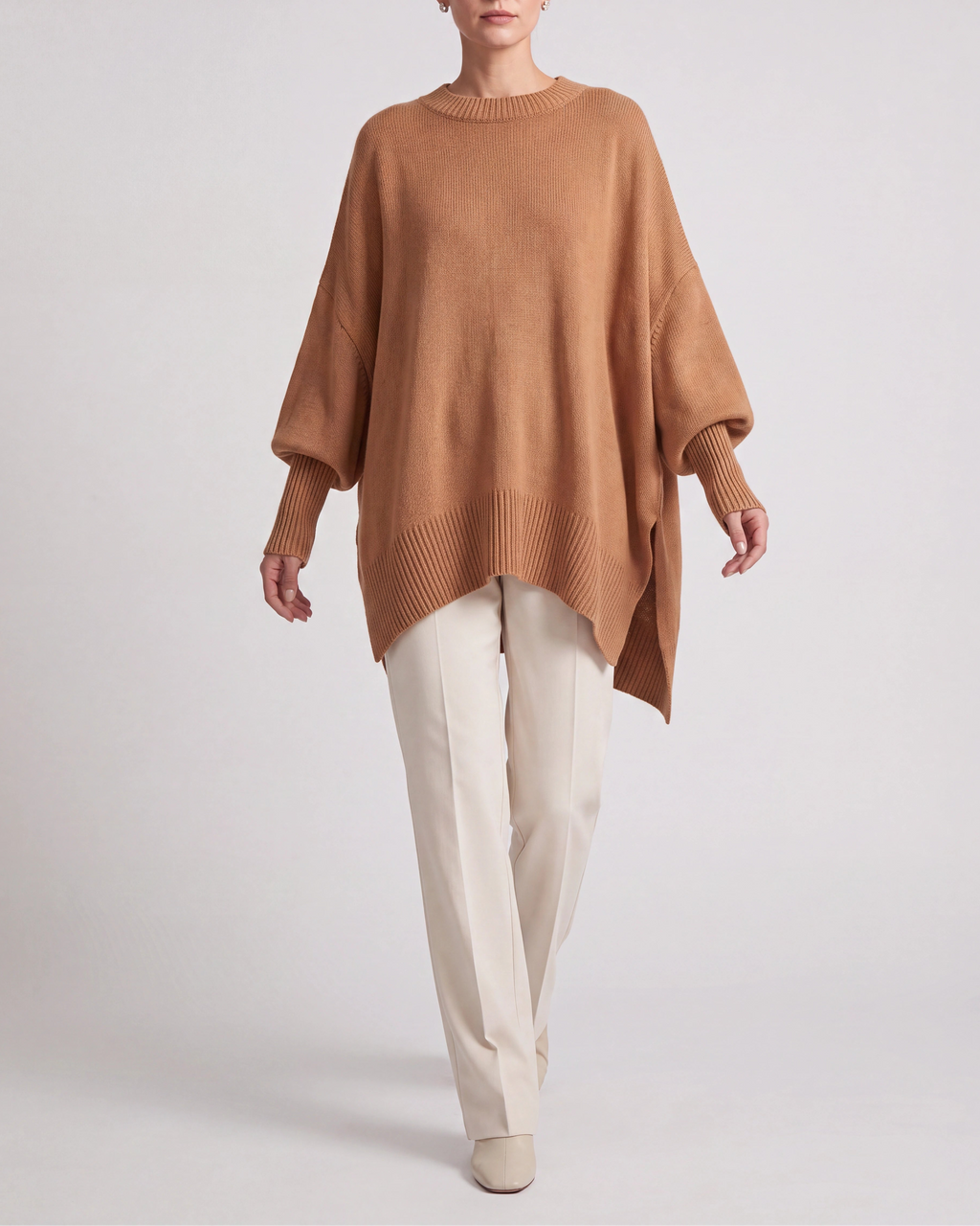 Women's Oversized Knit Sweater | Relaxed Fit Long Sleeve Jumper
