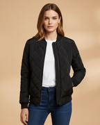Women's Padded Bomber Jacket black