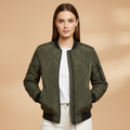 Women's Padded Bomber Jacket green 2
