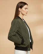 Women's Padded Bomber Jacket green 4
