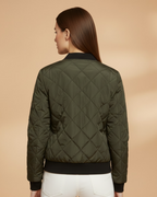 Women's Padded Bomber Jacket green 5