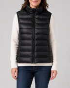 Women's Lightweight Padded Gilet with Stand Collar and Zip Front