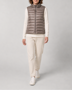 Women's Lightweight Padded Gilet with Stand Collar and Zip Front