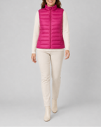 Women's Lightweight Padded Gilet with Stand Collar and Zip Front