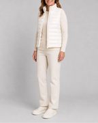 Women's Lightweight Padded Gilet with Stand Collar and Zip Front