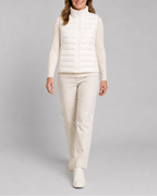 Women's Lightweight Padded Gilet with Stand Collar and Zip Front