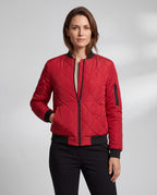 Women's Padded Quilted Zip Up Bomber Jacket