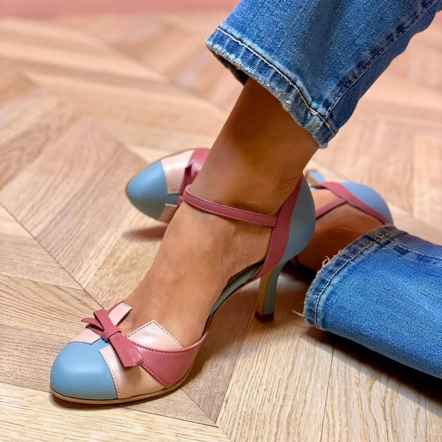 Women's Pointed Toe Court High Heels blue