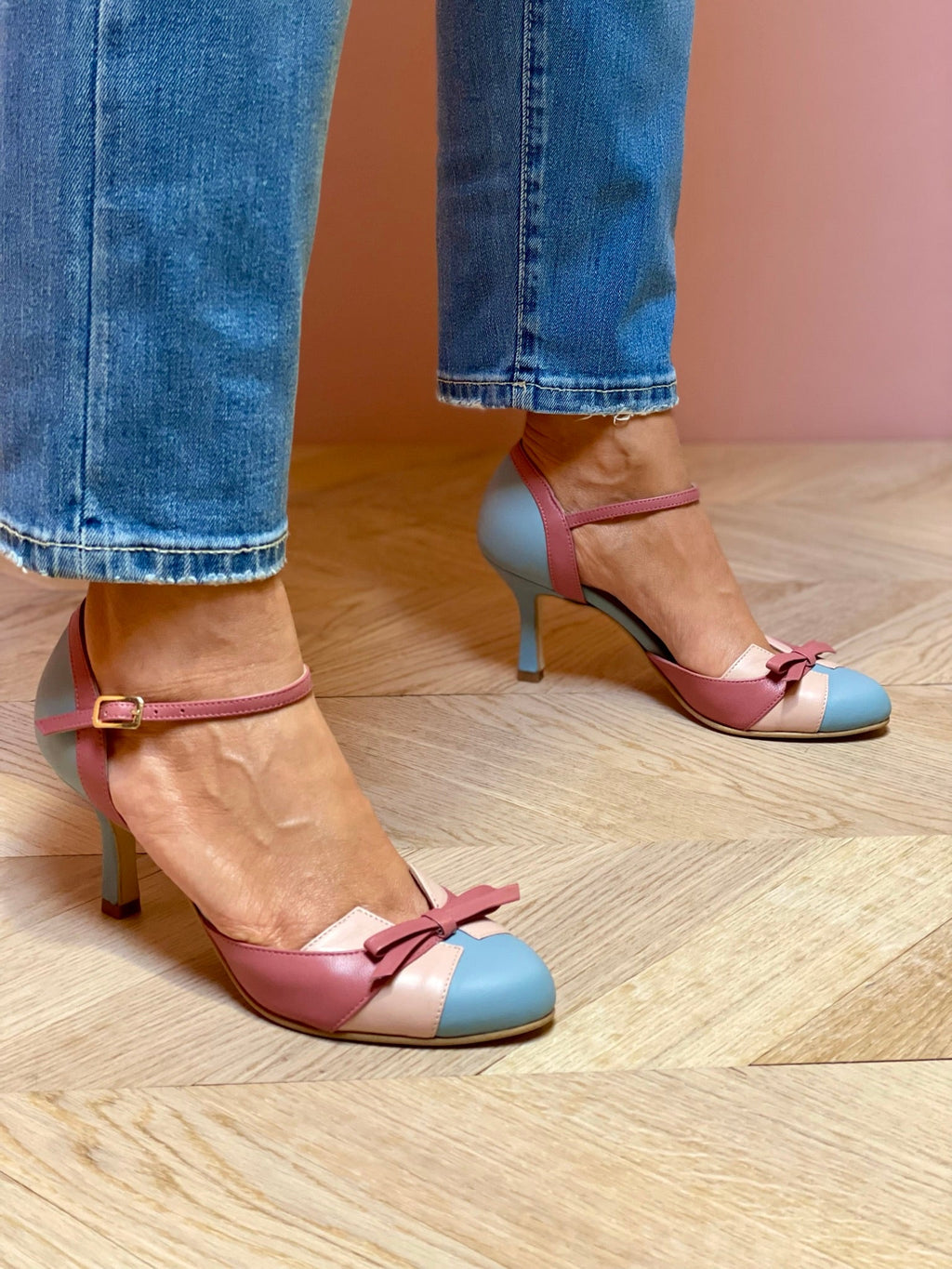 Women's Pointed Toe Court High Heels blue 3