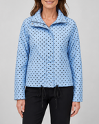 Women's Polka Dot Zip Up Transitional Jacket