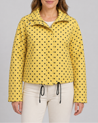 Women's Polka Dot Zip Up Transitional Jacket