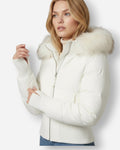 Women's Quilted Hooded Winter Jacket White 2