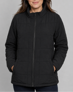 Women's Quilted Zip Up Jacket | Stand Collar with Pockets