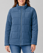 Women's Quilted Zip Up Jacket | Stand Collar with Pockets