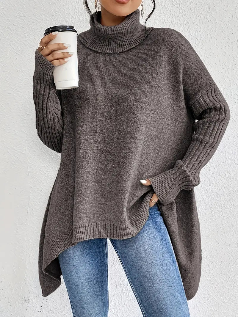 Women's Knitted Roll-Neck Jumper