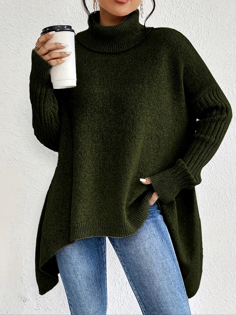 Women's Knitted Roll-Neck Jumper