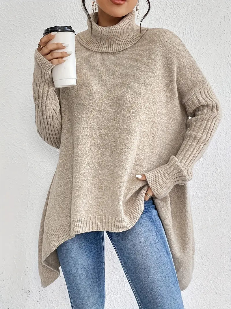 Women's Knitted Roll-Neck Jumper