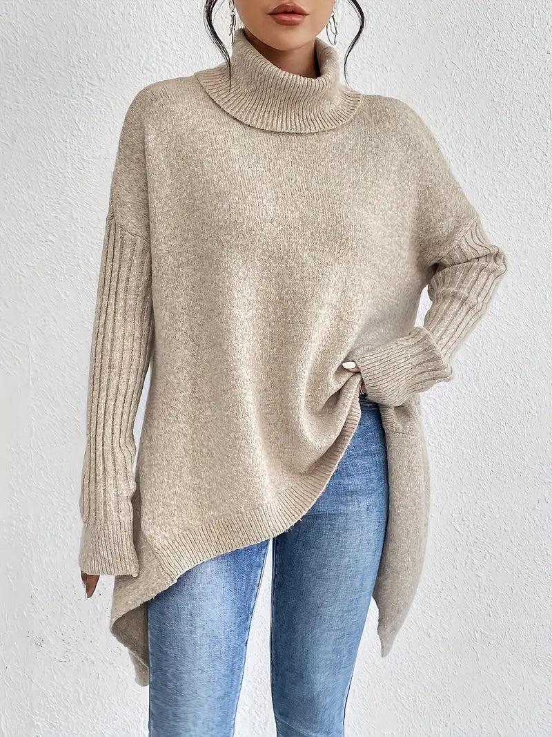 Women's Knitted Roll-Neck Jumper