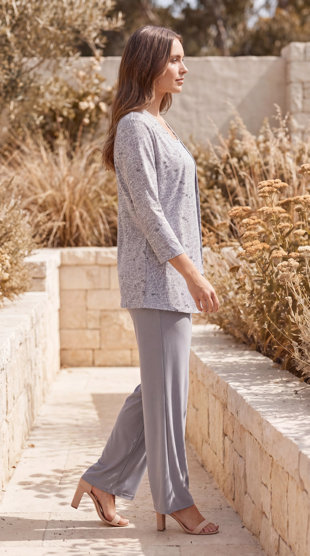 Women's Three Piece Set | Matching Co Ord Cardigan Cami Trouser Set